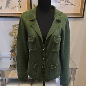 Massimo Olive Green Women's Blazer with Gold Buttons